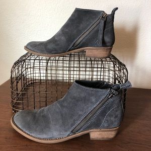 Dolce Vita Gray Suede Sibil Ankle Booties Size 8.5